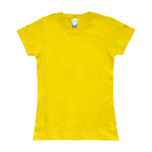 Camiseta amarilla manga corta mujer SIN ESTAMPAR
