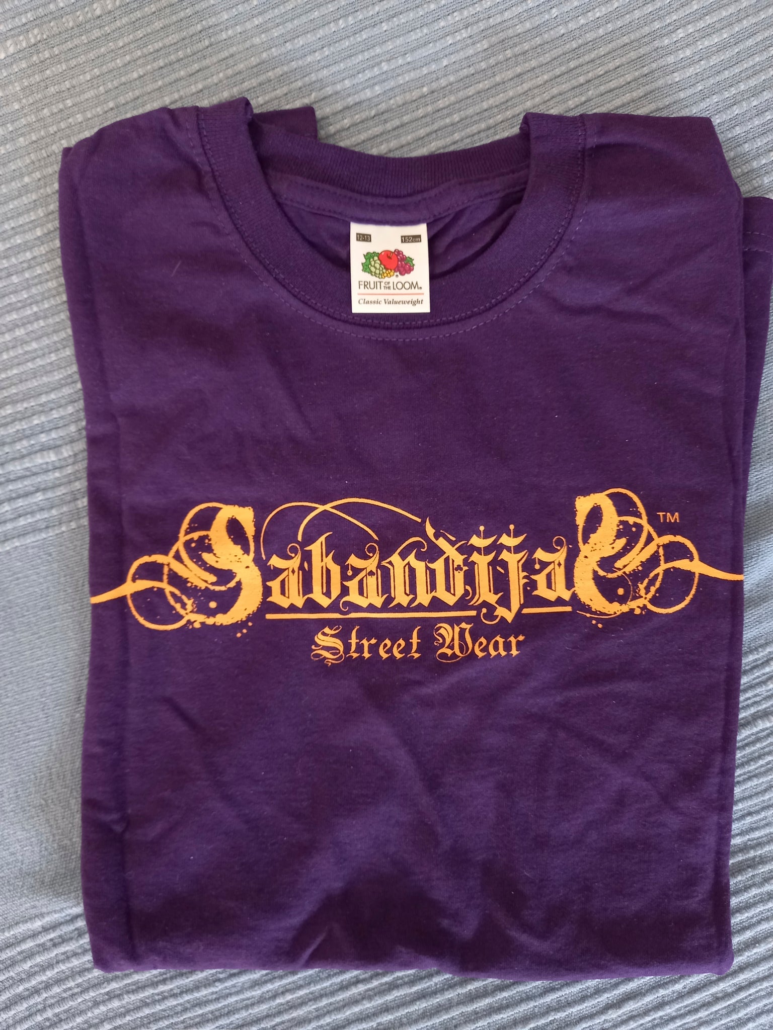 2ª MANO: Camiseta manga corta hombre SABANDIJAS logo morada