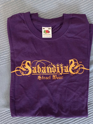 2ª MANO: Camiseta manga corta hombre SABANDIJAS logo morada