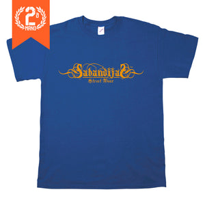 2ª MANO: Camiseta manga corta hombre SABANDIJAS logo azul