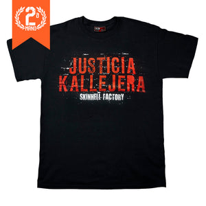 2ª MANO: Camiseta manga corta hombre SKINHELL FACTORY justicia kallejera