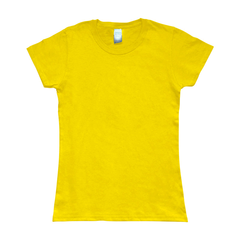 Camiseta amarilla manga corta mujer SIN ESTAMPAR