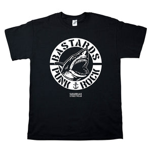 Camiseta manga corta hombre BASTARDS tiburón punk rock