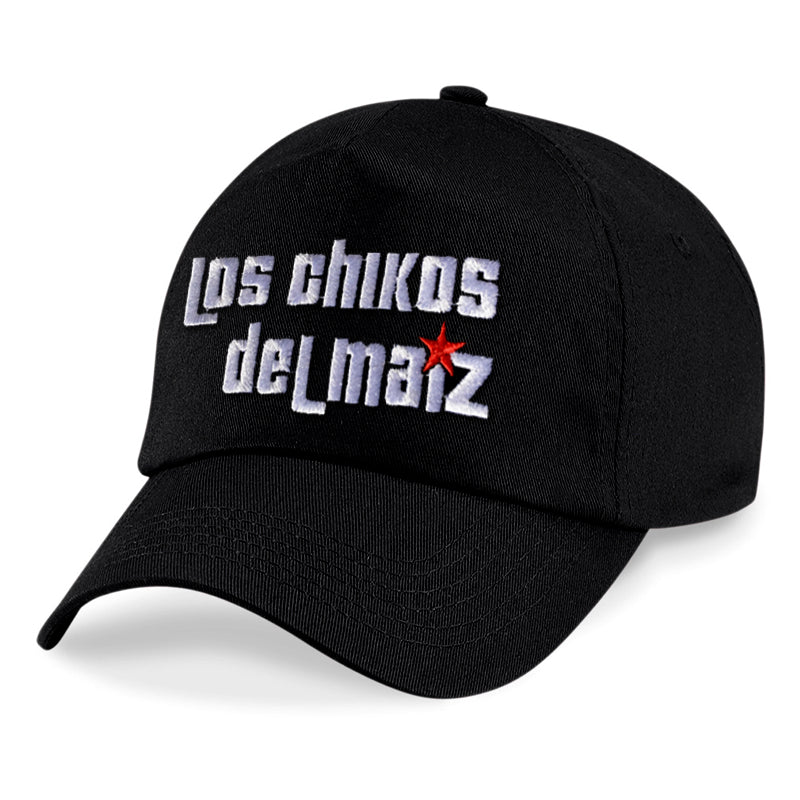 Gorra curva negra bordada logo LOS CHIKOS DEL MAÍZ