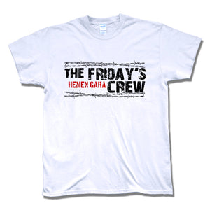 Camiseta manga corta hombre THE FRIDAY'S CREW hemen gara en blanco