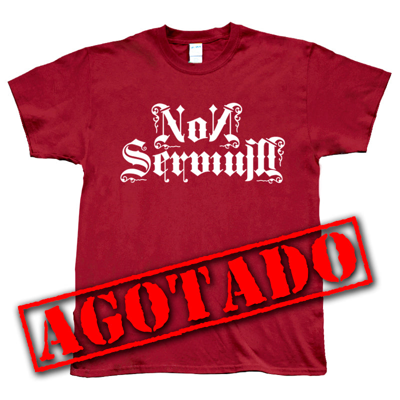 Camiseta roja manga corta hombre NON SERVIUM logo