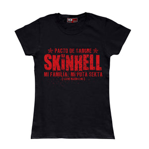Camiseta manga corta mujer SKINHELL FACTORY pacto de sangre