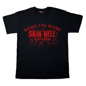 Camiseta manga corta hombre SKINHELL FACTORY rapados y del Infierno