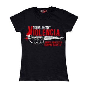 Camiseta manga corta mujer SKINHELL FACTORY Violencia