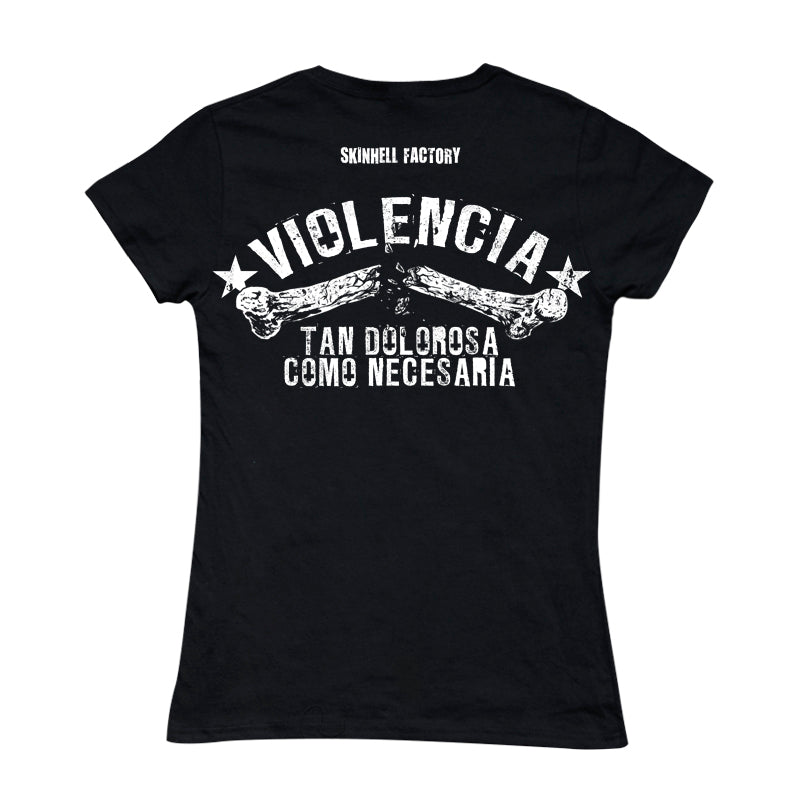 Camiseta manga corta mujer SKINHELL FACTORY Violencia