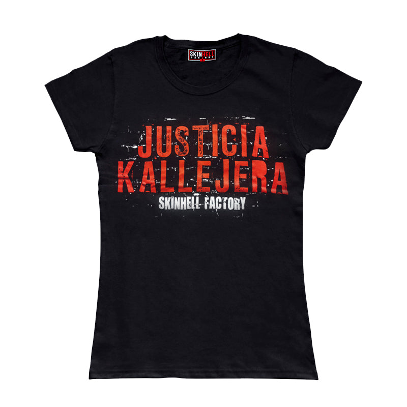 Camiseta manga corta mujer SKINHELL FACTORY Justicia Kallejera