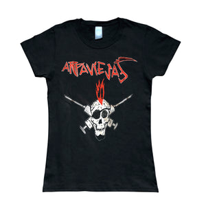 Camiseta manga corta mujer ARPAVIEJAS logo calavera jeringuillas