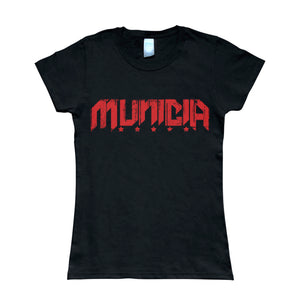 Camiseta manga corta mujer MUNICIA logo en negro