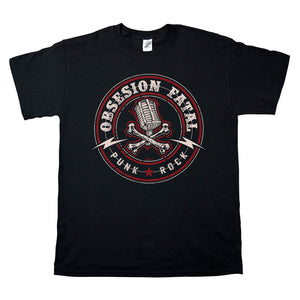 Camiseta manga corta hombre OBSESIÓN FATAL logo micrófono