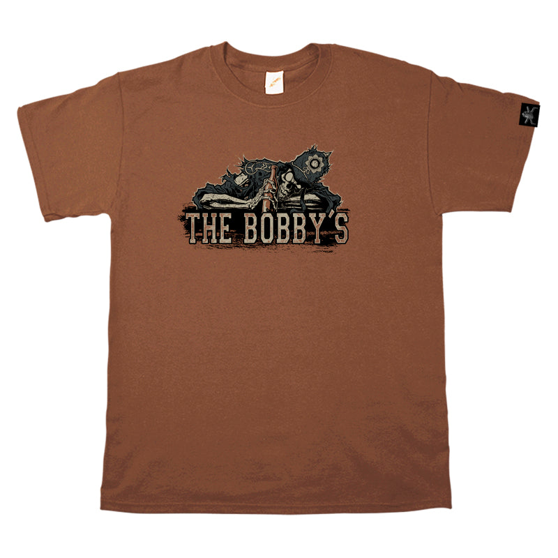 Camiseta manga corta hombre THE BOBBY'S esqueleto, marrón