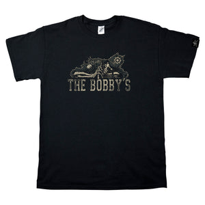Camiseta manga corta hombre THE BOBBY'S esqueleto botella, negro