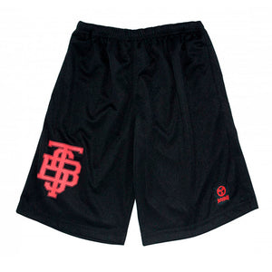 Pantalón basket BESTIARGH! logo BST negro/rojo