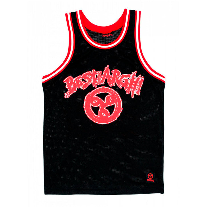 Camiseta basket hombre BESTIARGH! 666 negro/rojo