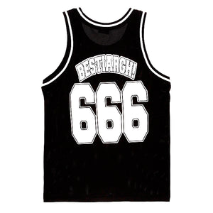 Camiseta basket hombre BESTIARGH! 666 negro/blanco
