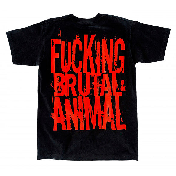 Camiseta manga corta hombre BESTIARGH! Fucking Brutal Animal negra