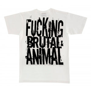 Camiseta manga corta hombre BESTIARGH! Fucking Brutal Animal blanca