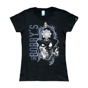 Camiseta manga corta mujer THE BOBBY'S calavera grande, negro