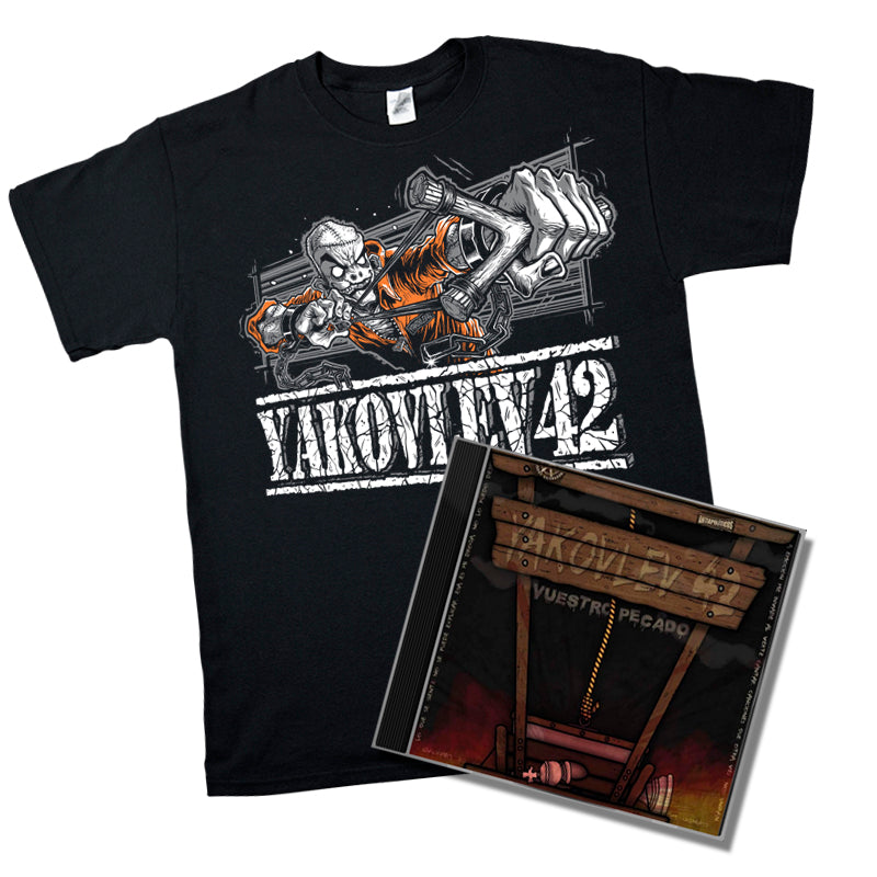 PACK Camiseta negra YAKOVLEV 42 tirachinas + CD